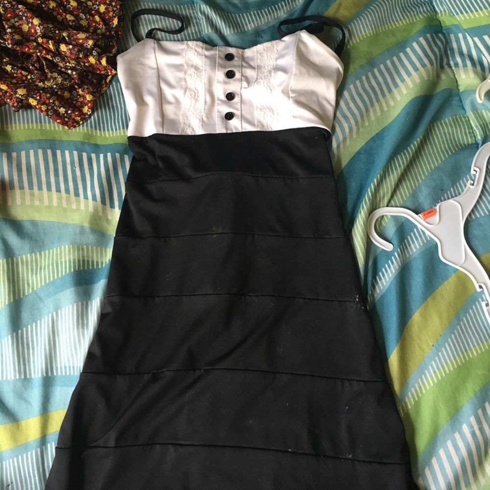 White black dress