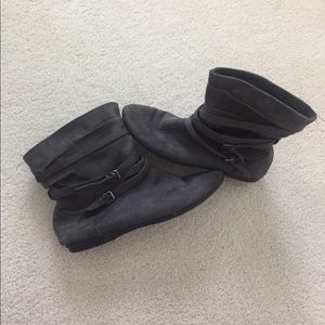 Gray Slouchy Boots