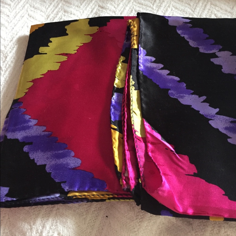 Large silk square - vibrant colors-abstract design