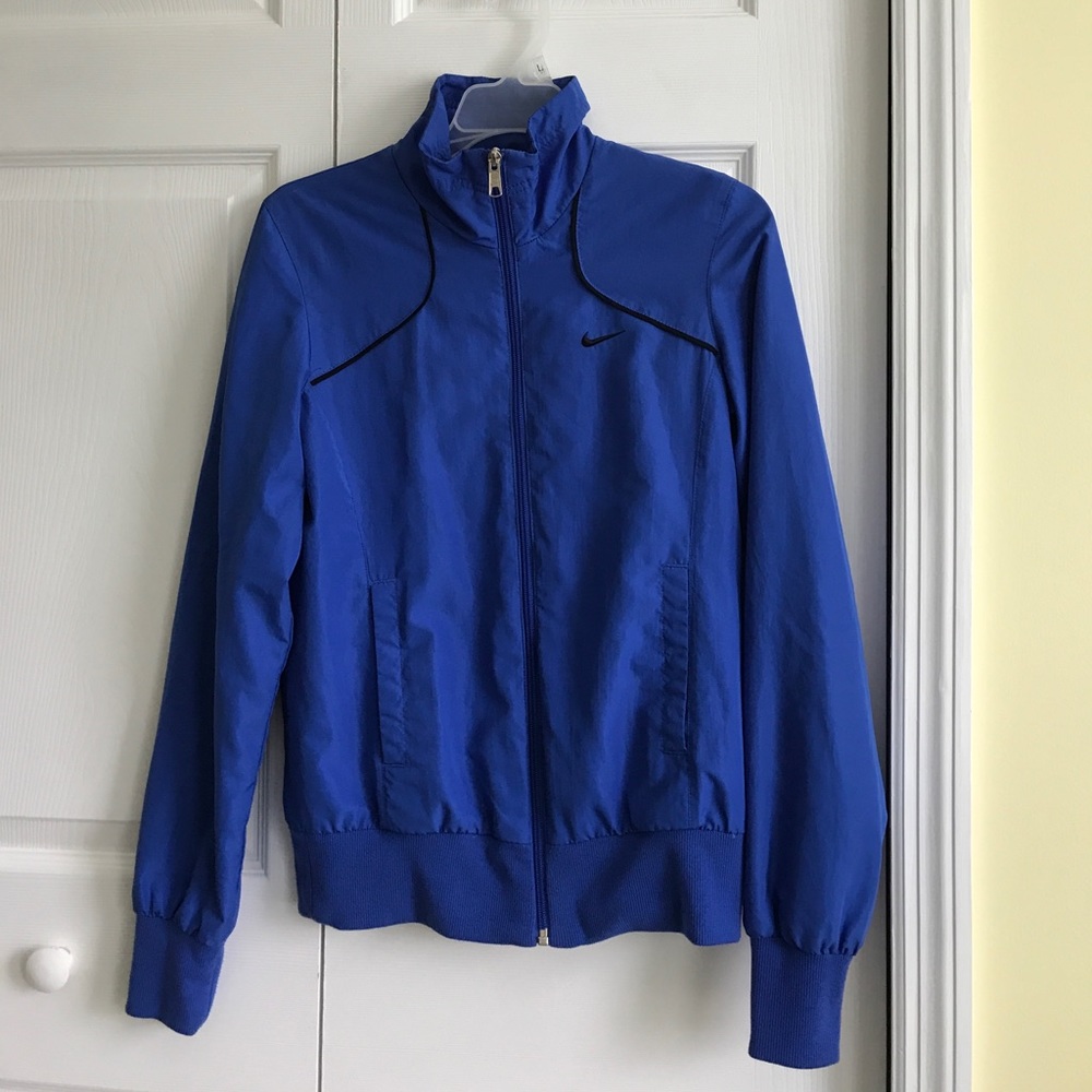 Nike navy blue zip up athletic jacket