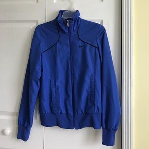 Nike navy blue zip up athletic jacket