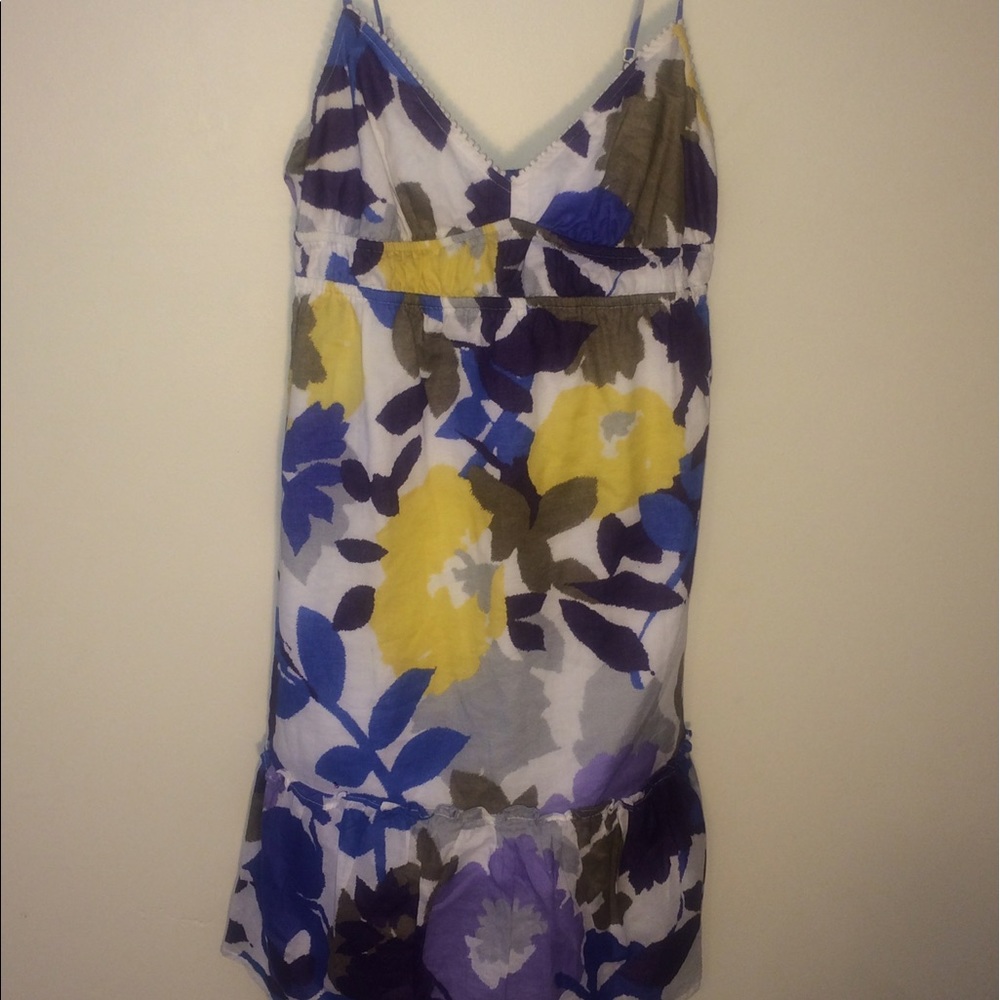 American Eagle blue/purple floral baby doll dress