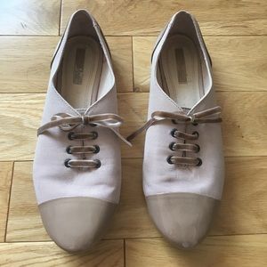Zara tan lace up loafers- size 8 1/2