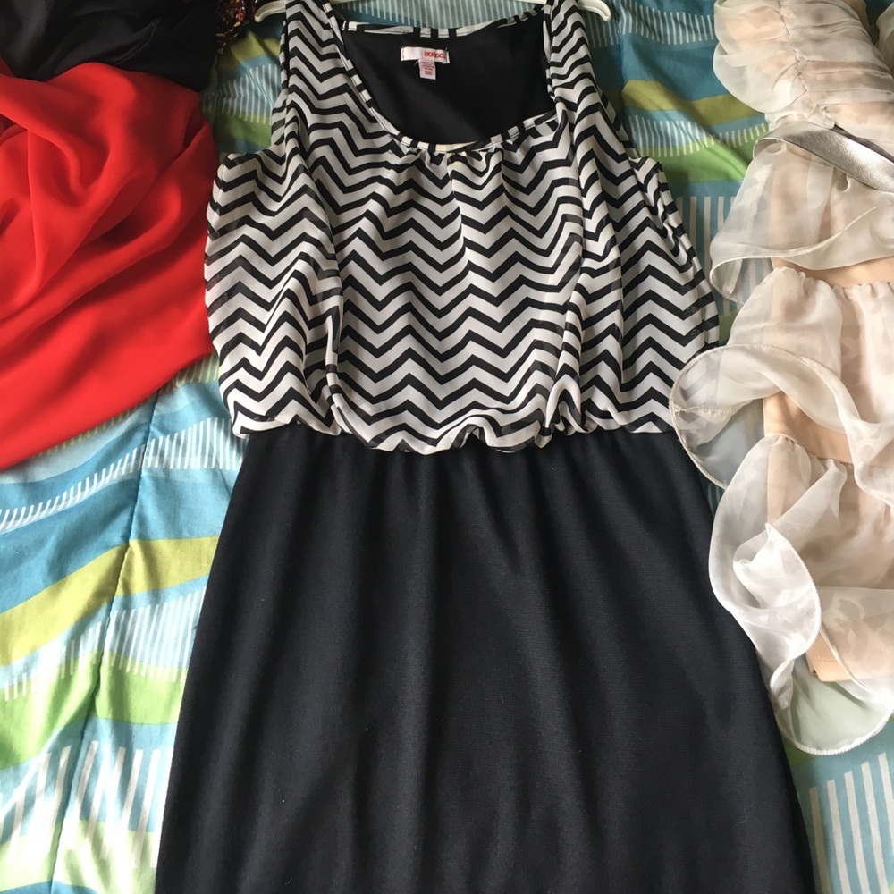 Zig zag dress and cheetah dress
