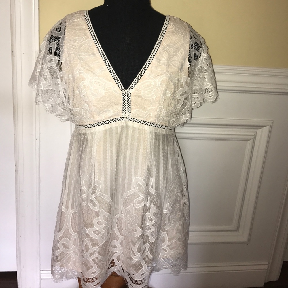 White lace Tobi dress
