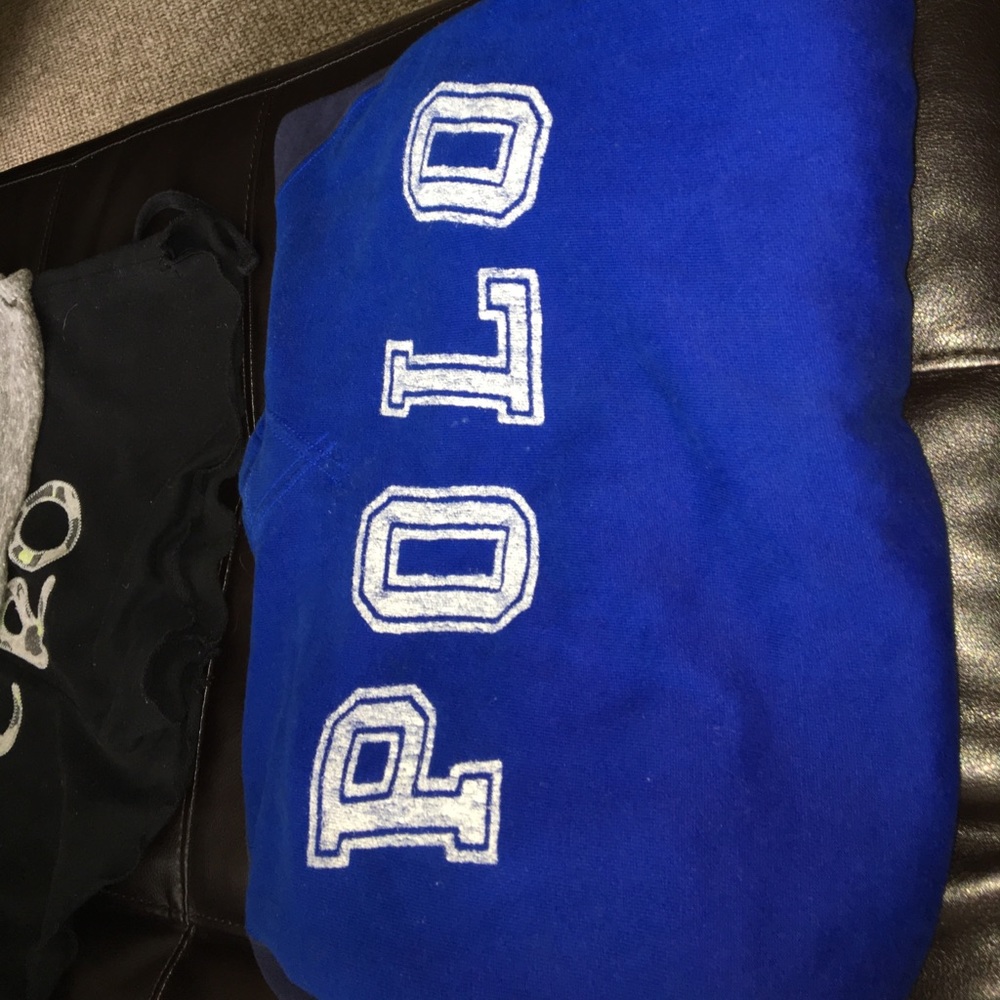 Blue polo hoodie