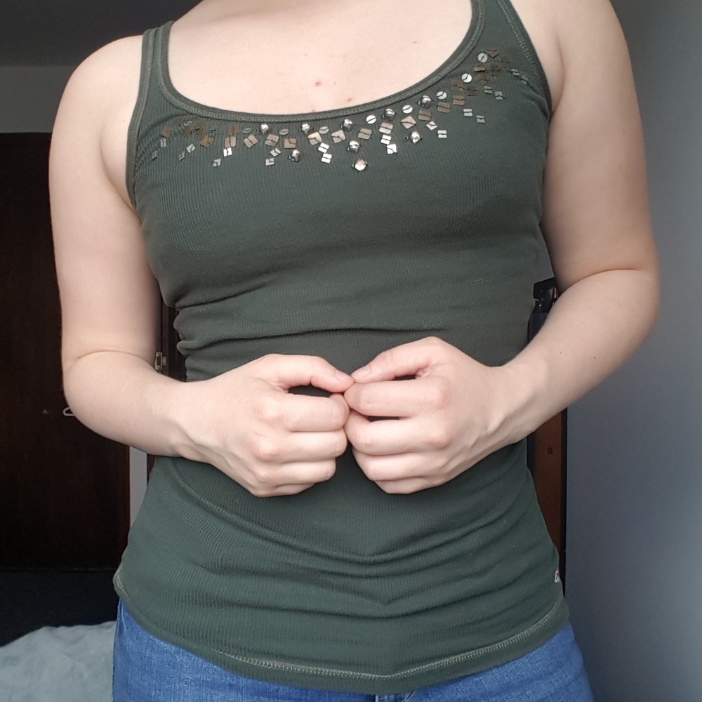 Hollister beaded tank