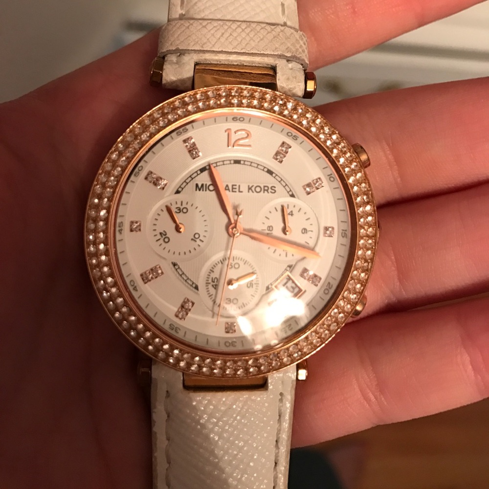 Michael kors watch white leather - Picture 2 of 5