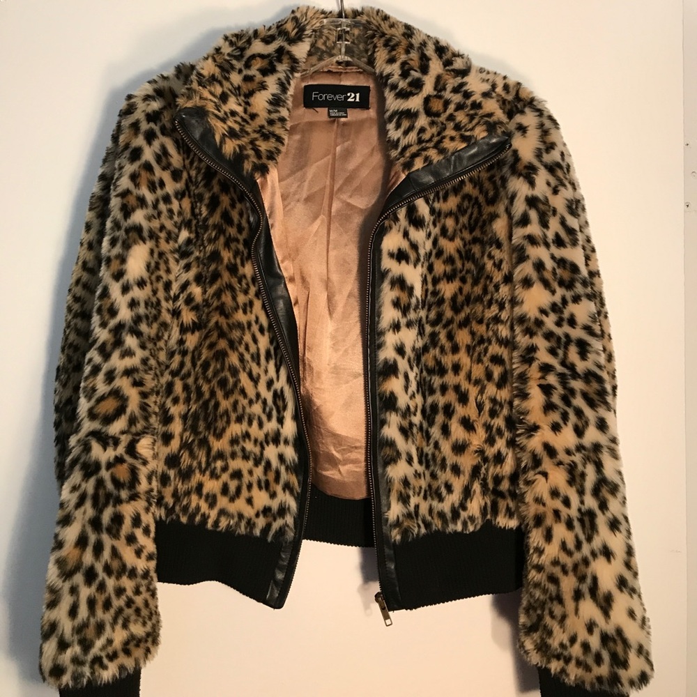 *SOLD* Leopard Jacket with gold interior