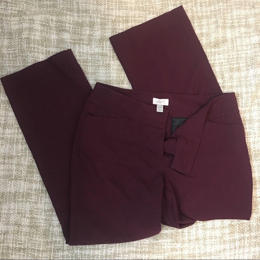 Maroon Dress Pants by Ann Taylor Loft