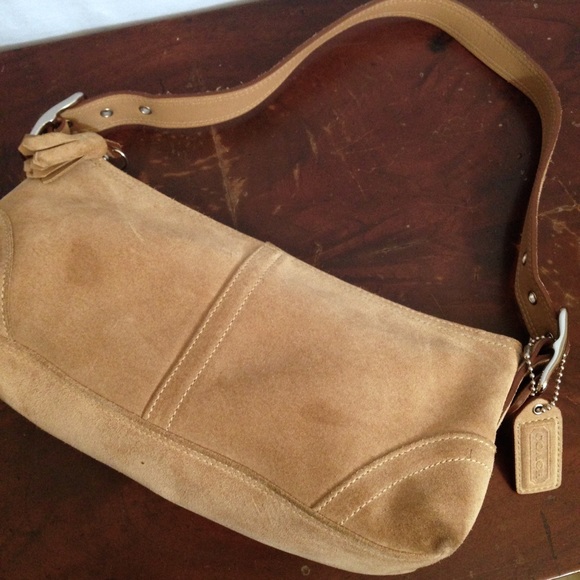 tan suede purse
