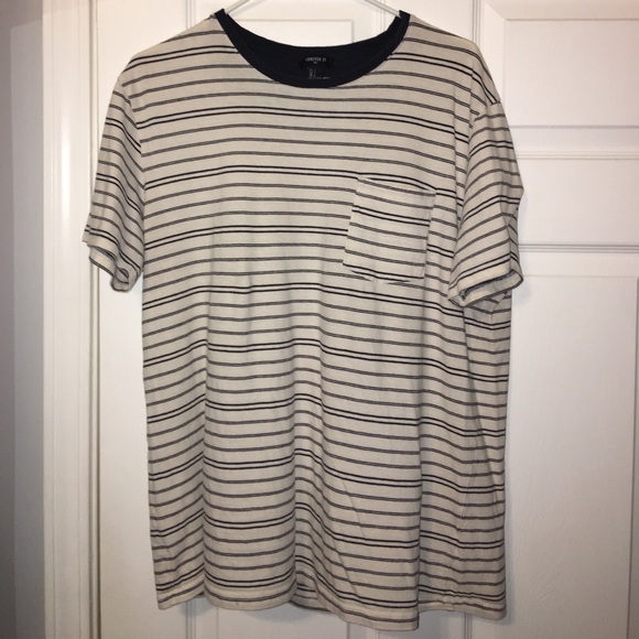 Black and white striped Forever 21 Tee - Picture 2 of 3