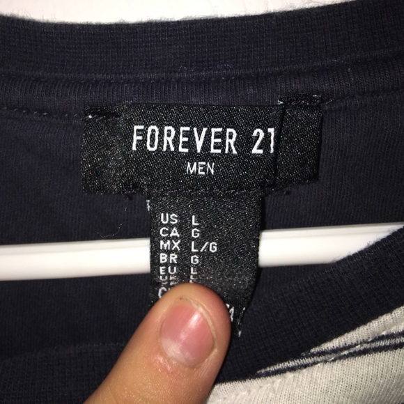 Black and white striped Forever 21 Tee - Picture 3 of 3