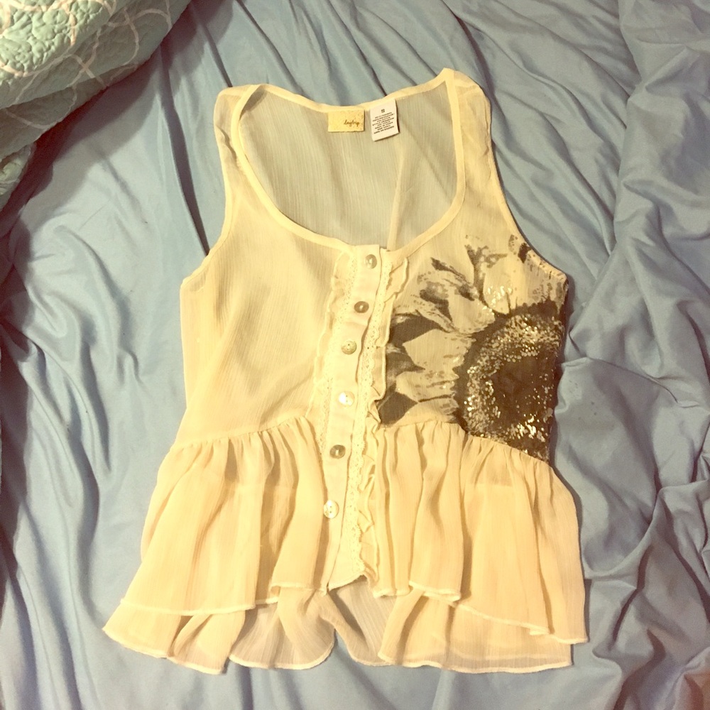 Cream Daytrip Tank Top! Size small worn once!!