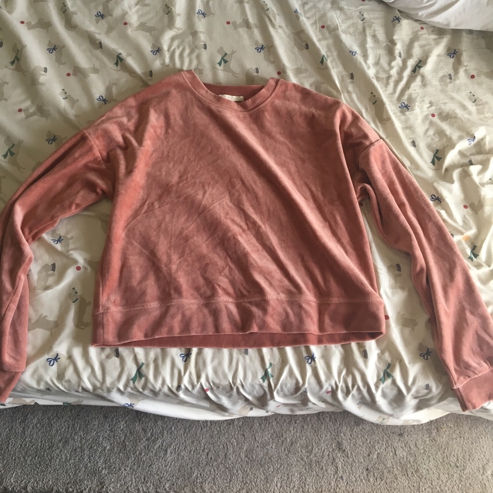 Velour Pullover crop