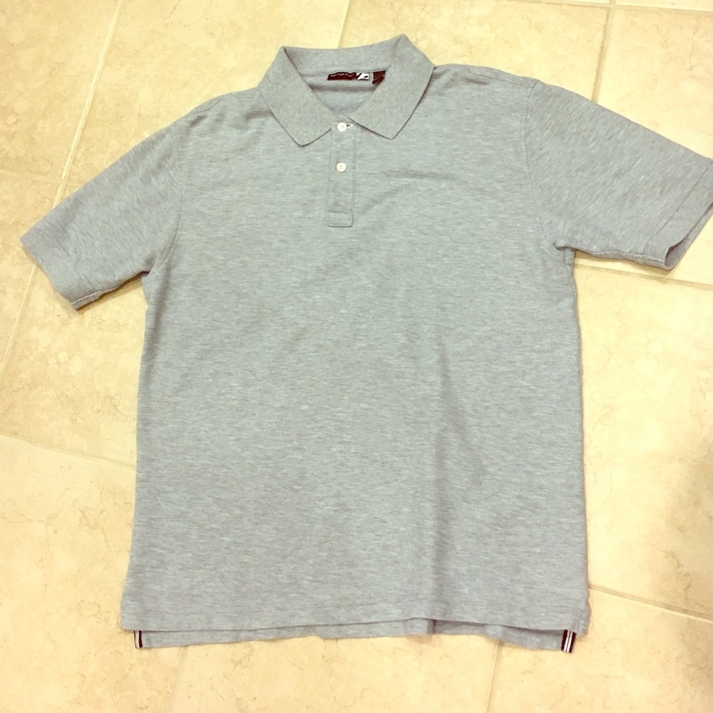 Saks Fifth Avenue gray men's polo shirt
