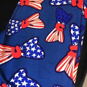 LulaRoe Americana Leggings Minnie Bows TC