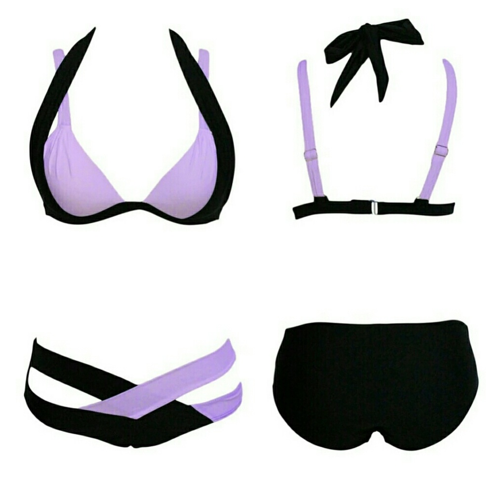 New Summer Sexy Halter Patchwork Bikini Woman - Picture 2 of 5