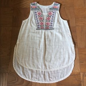 Anthropologie Lightweight Embroidered Tunic