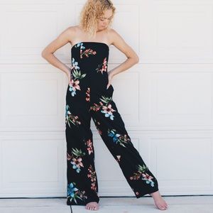 Black Floral Jumpsuit