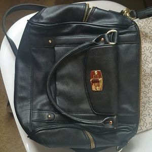 Black mossimo large satchel purse