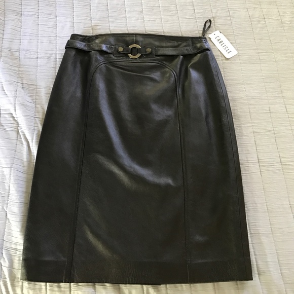 Black leather skirt - Carlisle - Picture 1 of 2