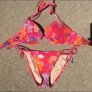 Victoria's Secret Push Up Halter Swim Suit