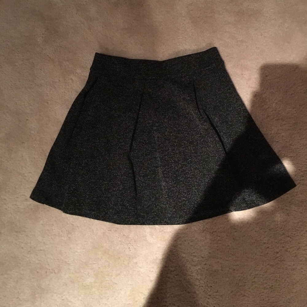 Tweed pleaded mini skirt