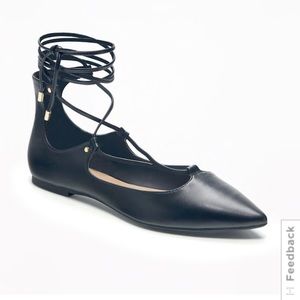 ⚡️LAST ONE⚡️NWT BLACK LACE-UP FLATS!!