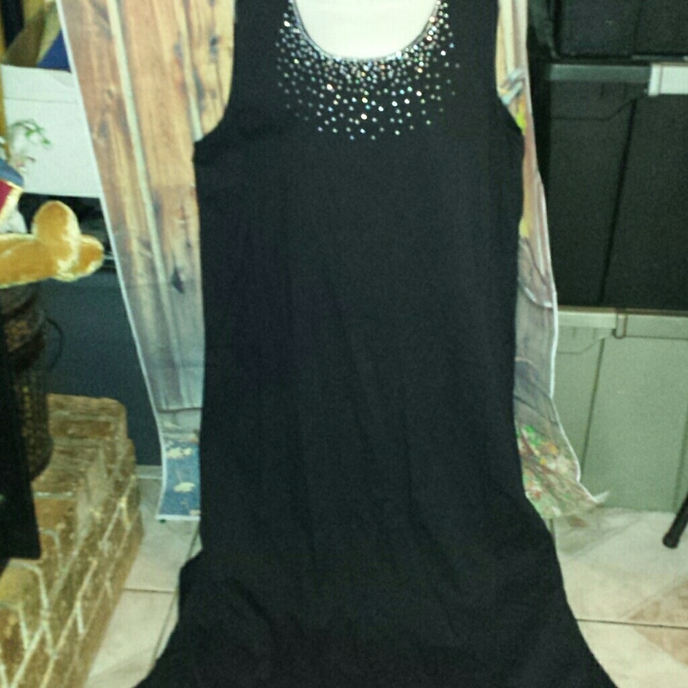 Ladies black long dress size 14.