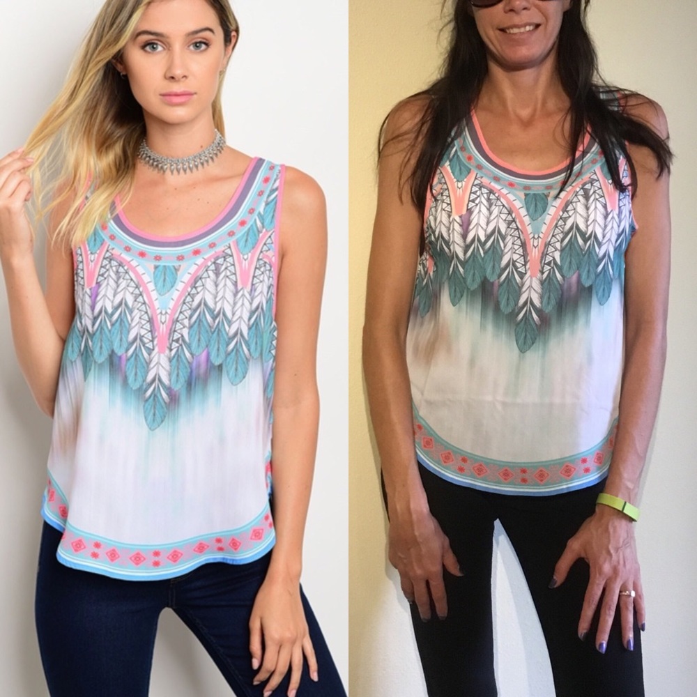 Printed Blouse  S,M - Picture 3 of 4