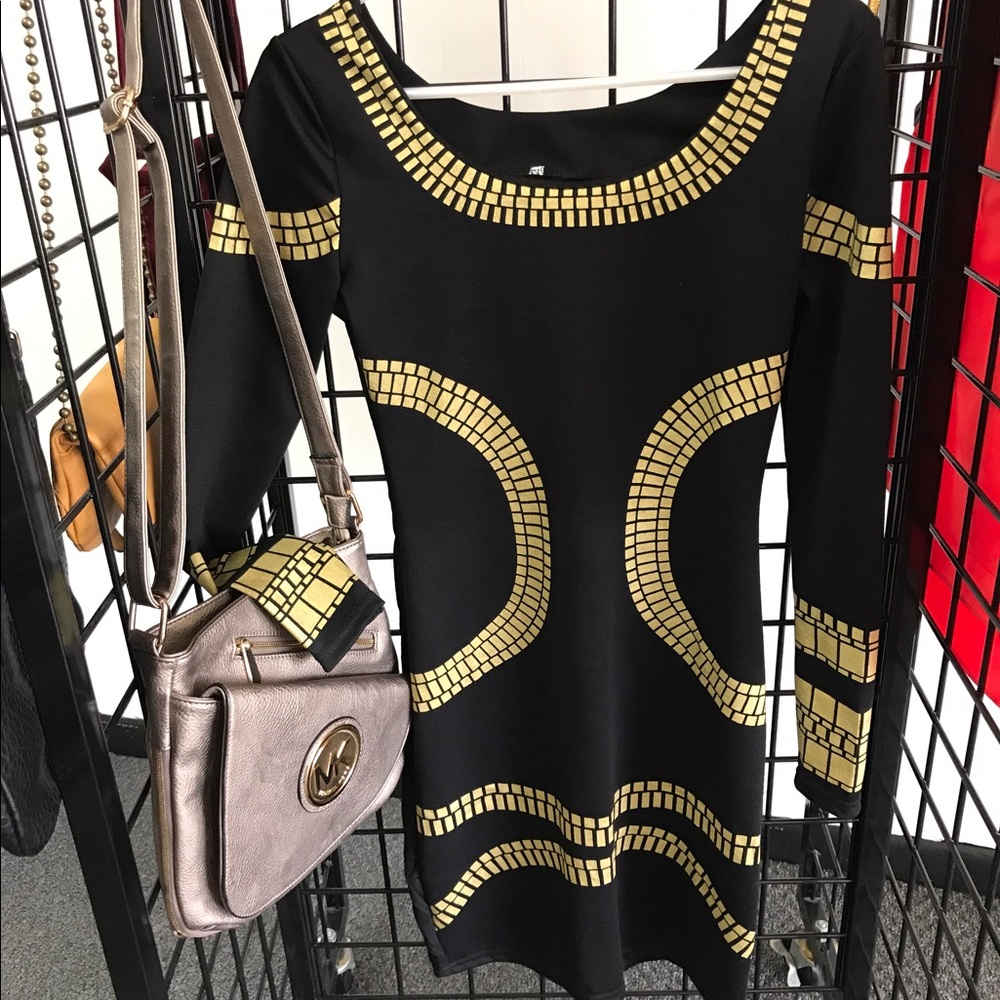 New Gold and black dress