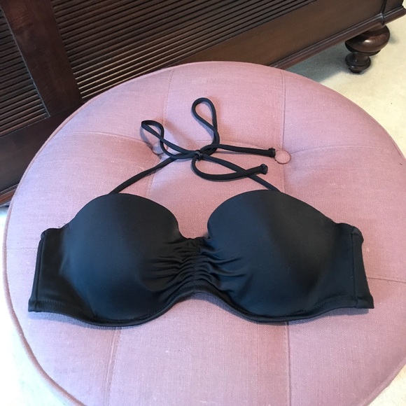 Black Victoria's Secret bandeau bathing suit top - Picture 1 of 2