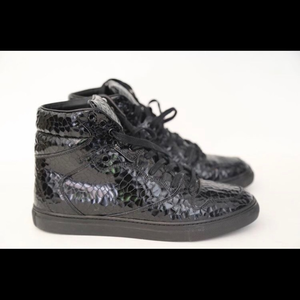BALENCIAGA high top shiny calf sneakers - EU 40