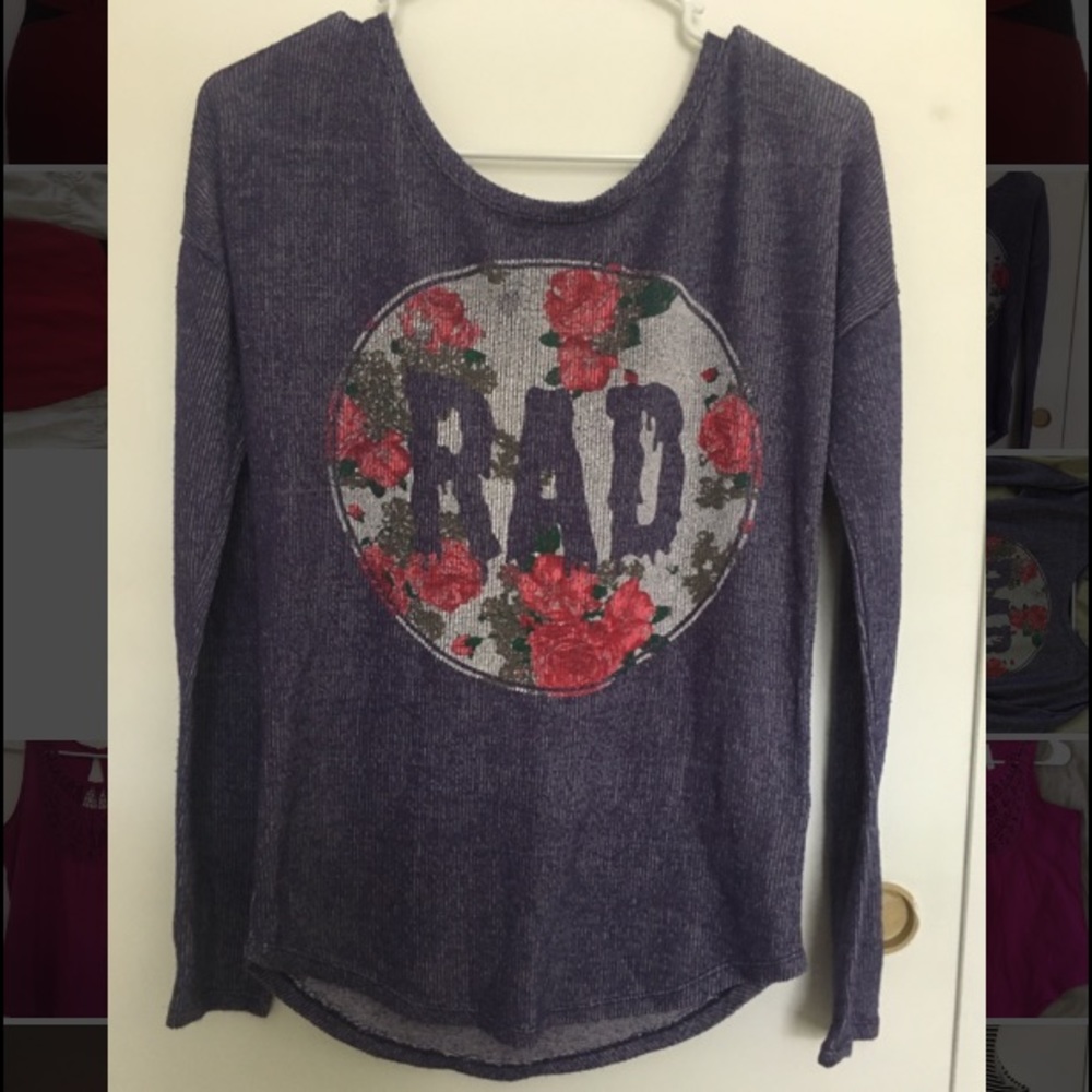 "RAD" LONG- SLEEVE TOP
