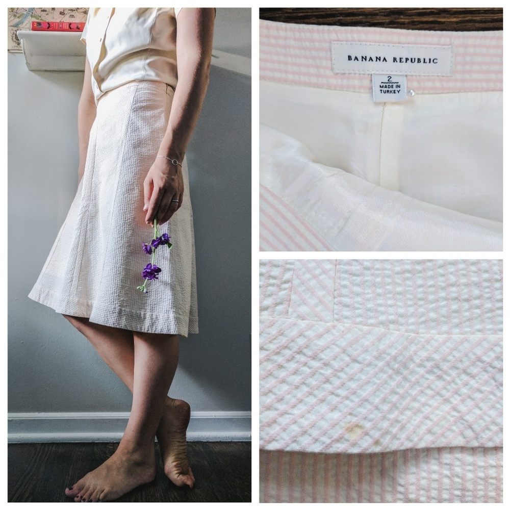 Banana Republic Seersucker Skirt
