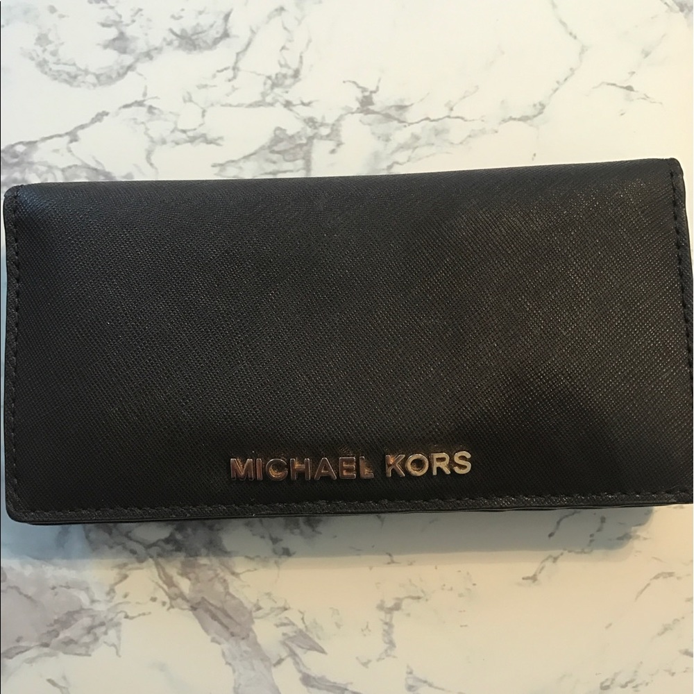MK saffiano leather wallet