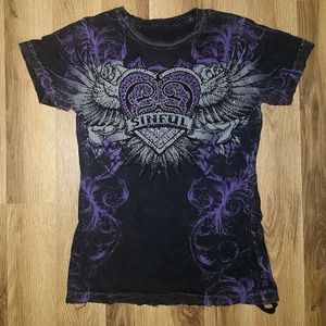 Sinful Purple Winged Heart Crystals Small