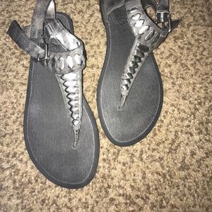 NINE WEST grey  sandals
