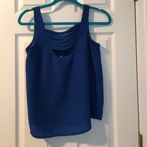 Blue blouse with back cutout - Picture 2 of 2