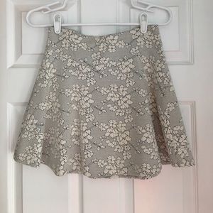 Flower patterned skater style skirt