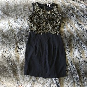 Forever 21 Black and Gold Dress