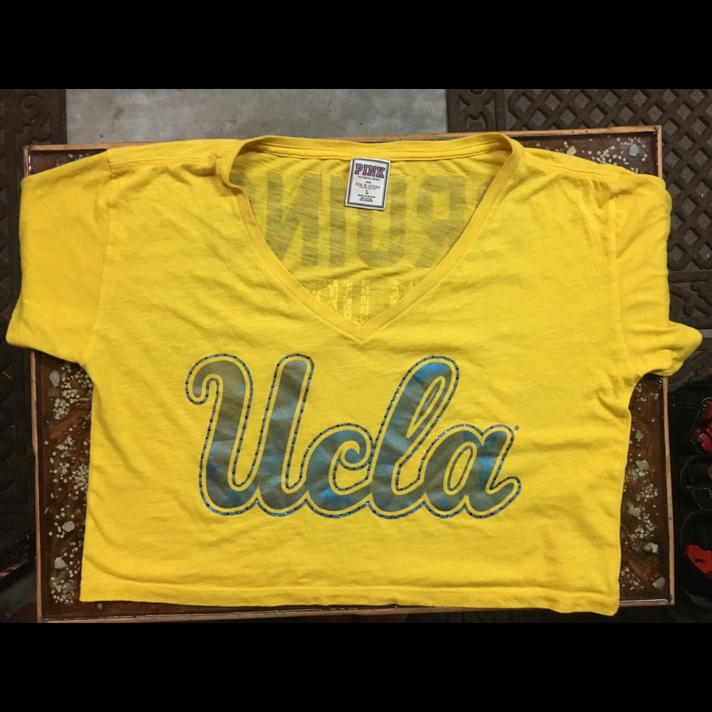 VS PINK gold UCLA Bruins Jeweled Crop