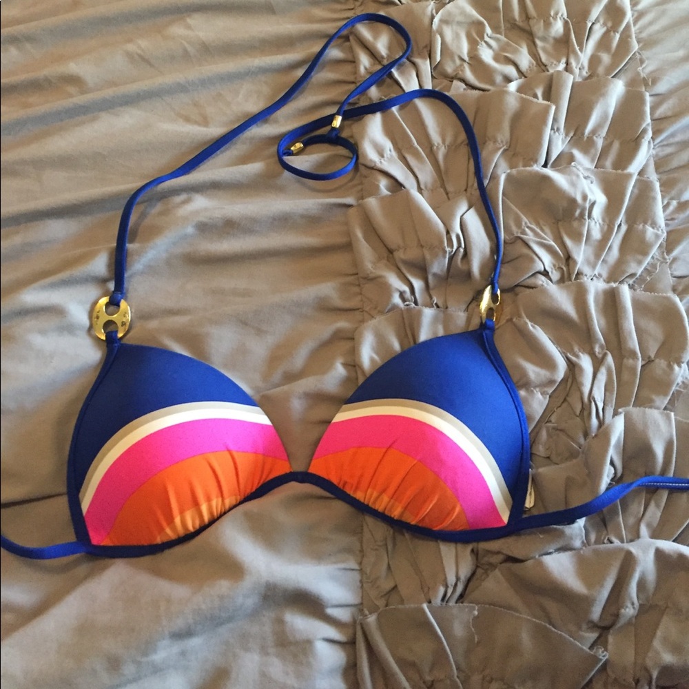 Colorful push-up string bikini top