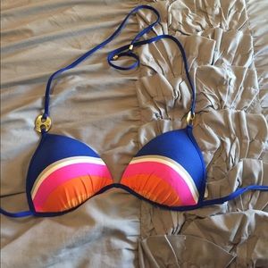 Colorful push-up string bikini top
