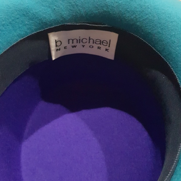 Purple & Turquoise Flip Feather Hat - Picture 4 of 4