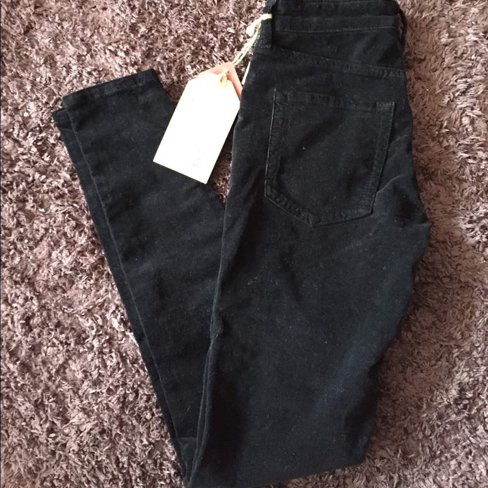 FC black corduroy slim fit