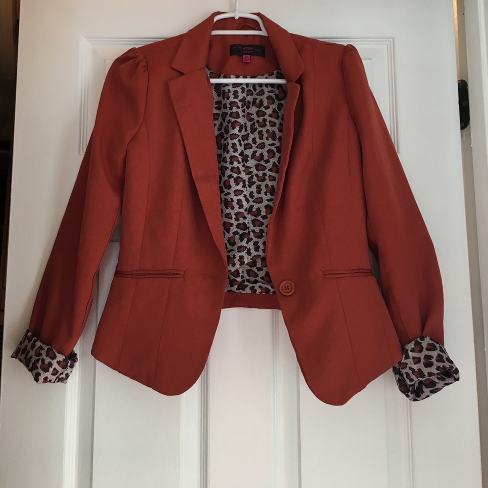 Leopard lined blazer