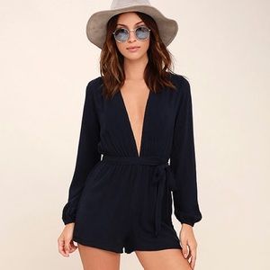 Lulus Navy Romper NWT