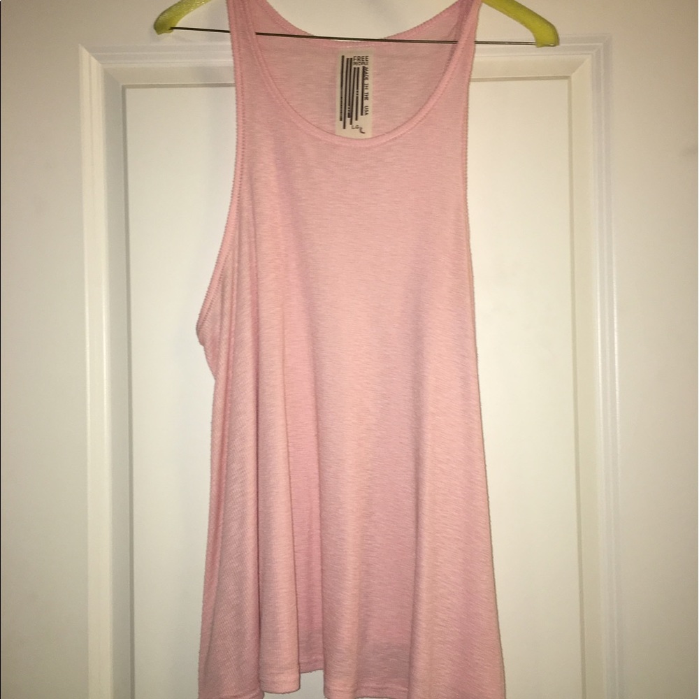 Free people pink tank top